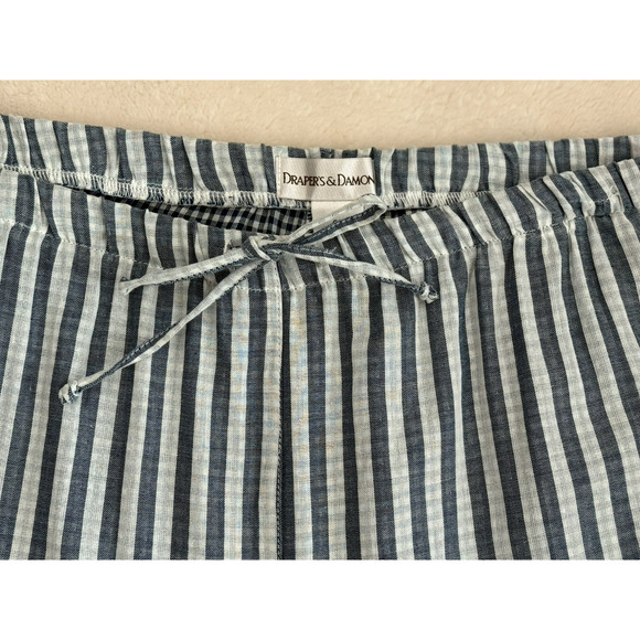 Draper's & Damon's Capri Cotton Elastic/Tie Waist Pull-on Pants Blue/White Sz 3X - Picture 2 of 13